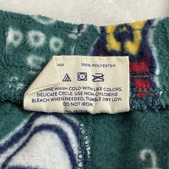 Life Is Good Fleece Pajama Pants Men's Medium Holiday Santa Dog Green Pockets - Picture 8 of 10